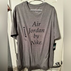 Men Jordan Gray Short Sleeve Tee Air Jordan Design